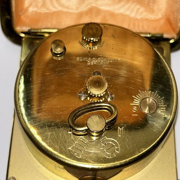Phinney Walker Mechanical Travel Alarm Clock With Date Vintage Made In Germany - Picture 7 of 12